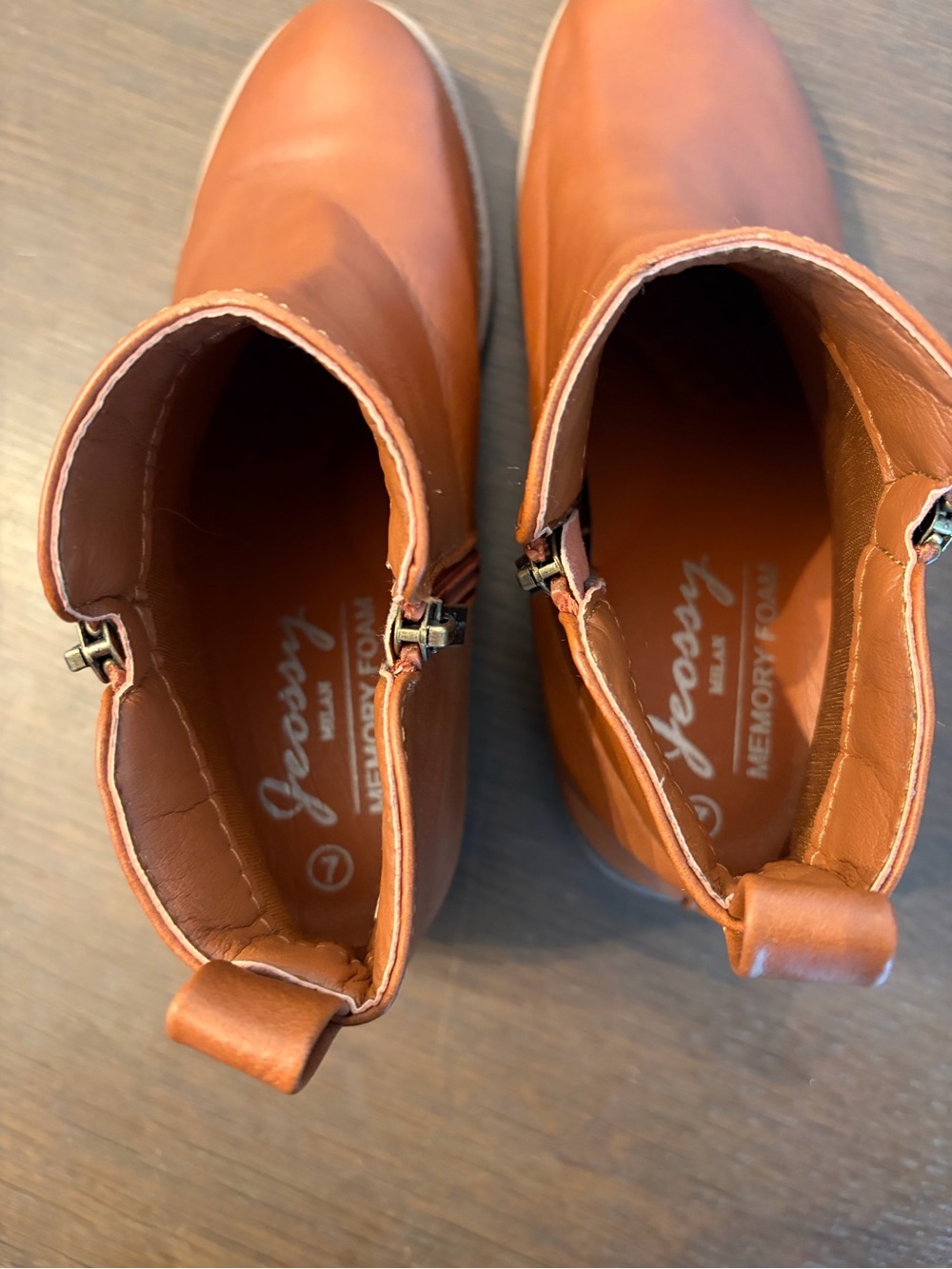 Jeossy Milan | Women’s Tan Ankle Boots Zip Side | Size : 7 - Picture 5 of 6